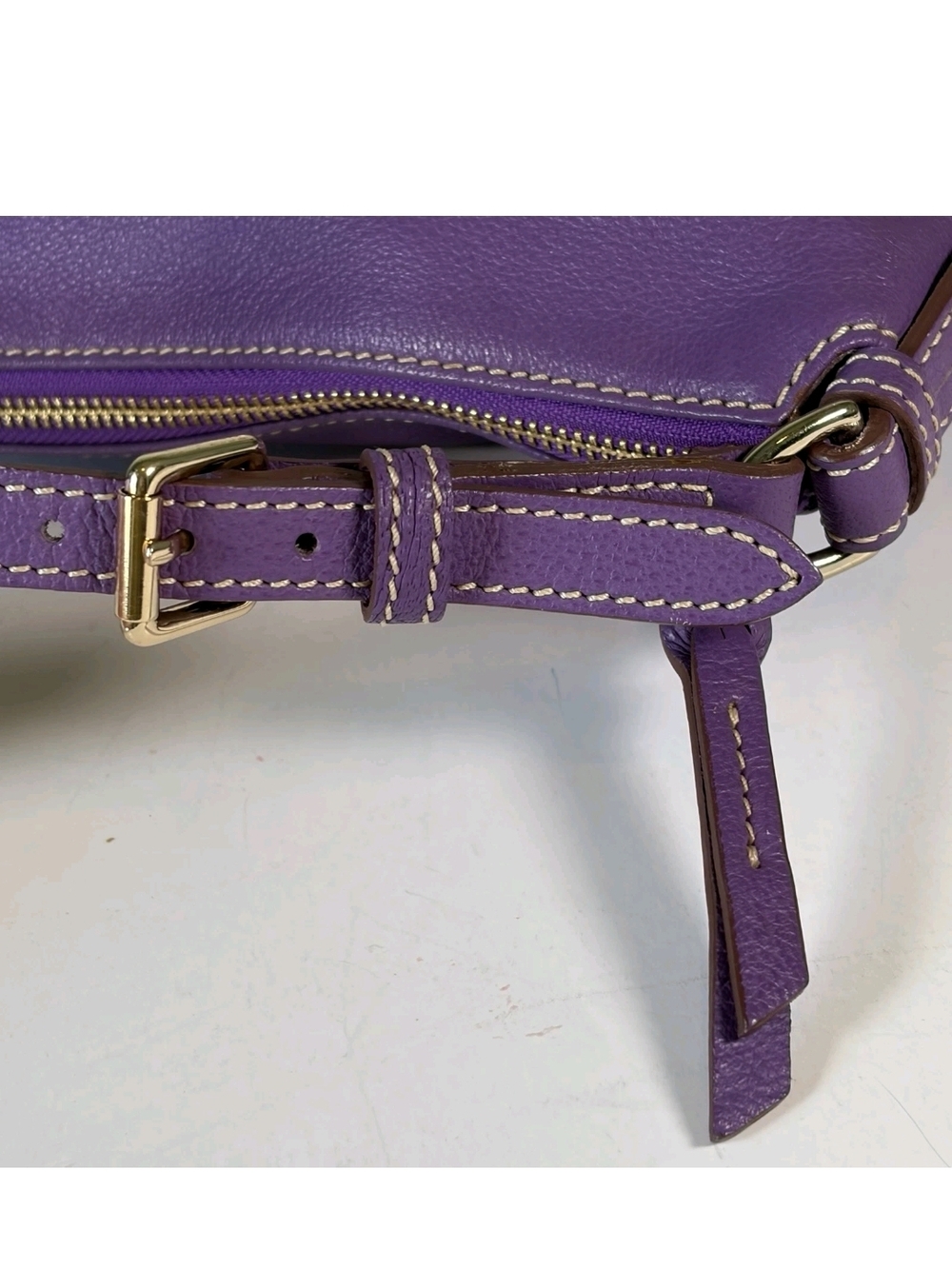 Dooney & Bourke Purple Leather Crossbody Bag - Picture 13 of 16